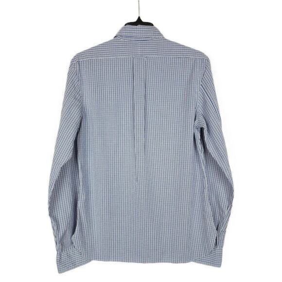 The Men's Store Classic-Fit Stretch Cotton Button-Down Navy Check Small NWT - Picture 2 of 4